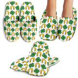Horseshoes Pattern Print Design 04 Slippers