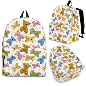 Teddy Bear Pattern Print Design 01 Backpack