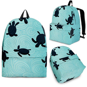 Sea Turtle With Blue Ocean Backgroud Backpack