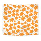 Orange Maple Leaf Pattern Wall Tapestry