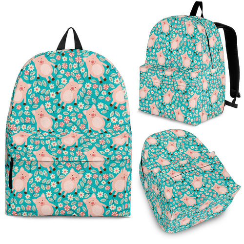 Pig Pattern Print Design 01 Backpack
