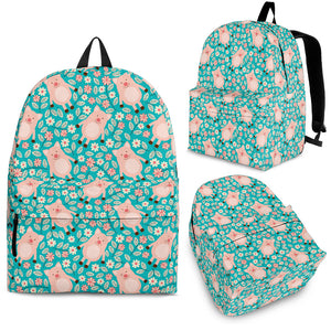 Pig Pattern Print Design 01 Backpack