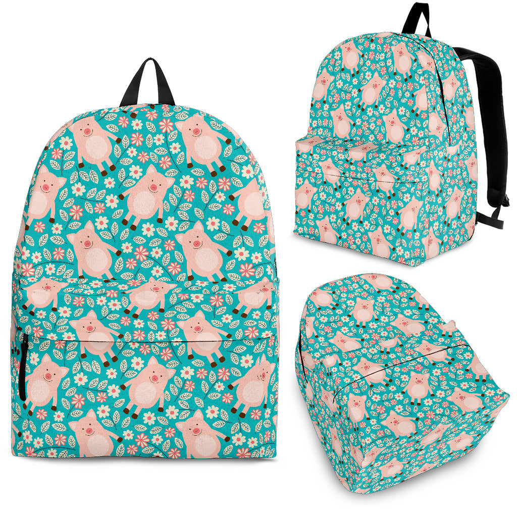 Pig Pattern Print Design 01 Backpack