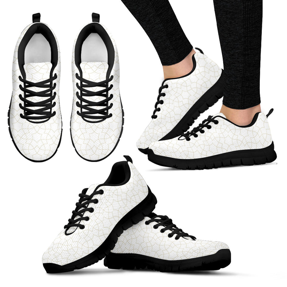 Arabic White Pattern Women'S Sneaker Shoes