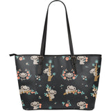 Cute Koala Pattern Large Leather Tote Bag