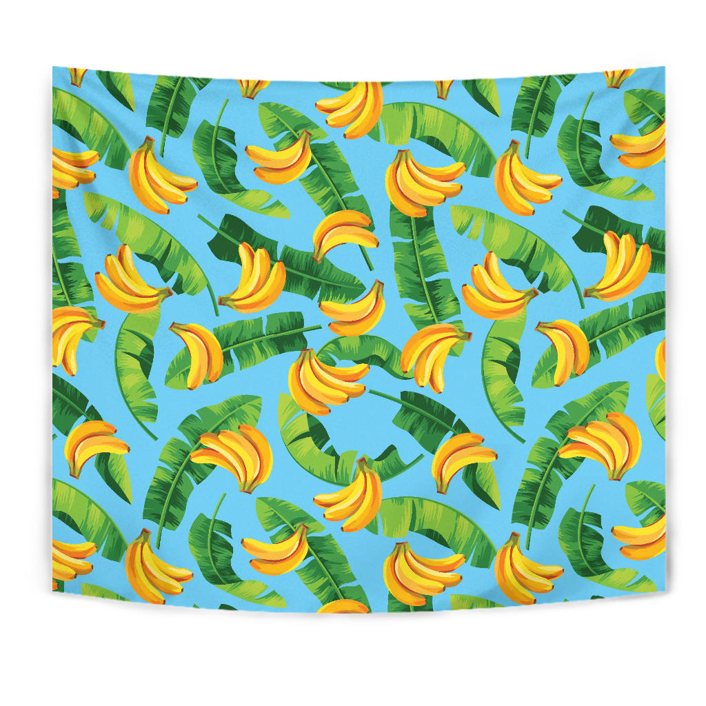Banana Leaves Banana Design Pattern Wall Tapestry