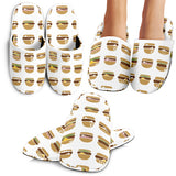 Hamburger Pattern Print Design 02 Slippers