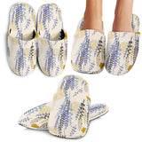 Lavender Modern Pattern Blackground Slippers