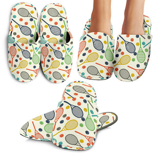 Tennis Pattern Print Design 03 Slippers