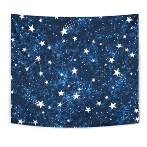 Night Sky Star Pattern Wall Tapestry