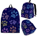 Dog Paws Pattern Print Design 02 Backpack