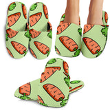 Carrot Pattern Print Design 05 Slippers