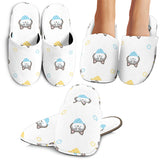 Cute Siberian Husky Pattern Slippers