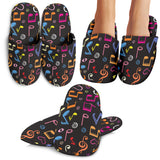 Music Notes Pattern Print Design 02 Slippers