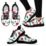 Cherry Pattern White Background Women'S Sneaker Shoes