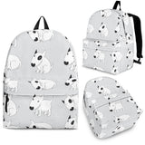 Bull Terrier Pattern Print Design 01 Backpack