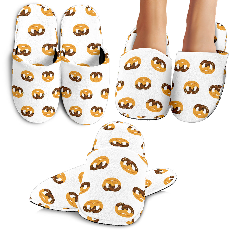 Pretzels Pattern Print Design 02 Slippers