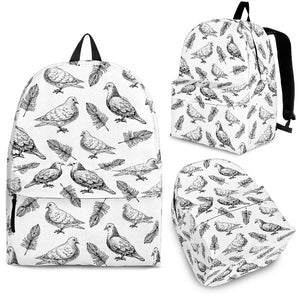 Pigeon Pattern Print Design 05 Backpack