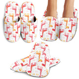Giraffe Pattern Print Design 03 Slippers