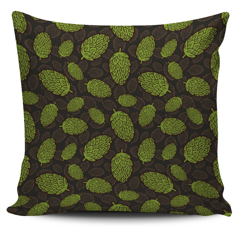 Hop Pattern Black Background Pillow Cover