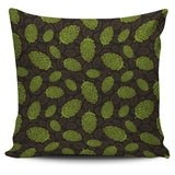 Hop Pattern Black Background Pillow Cover