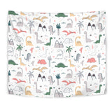 Cute Cartoon Dinosaurs Tree Pattern Wall Tapestry