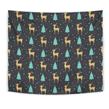 Deers Star Tree Pattern Wall Tapestry