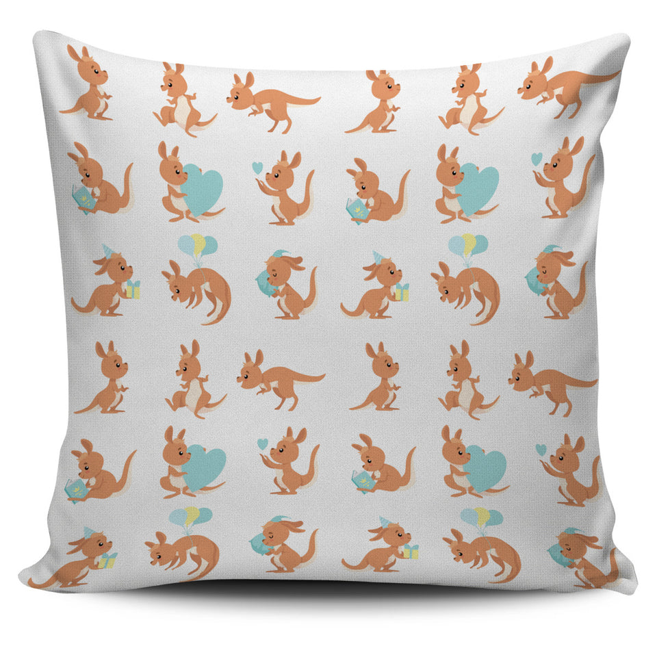 Cute Kangaroo Pattern Pillow Cover