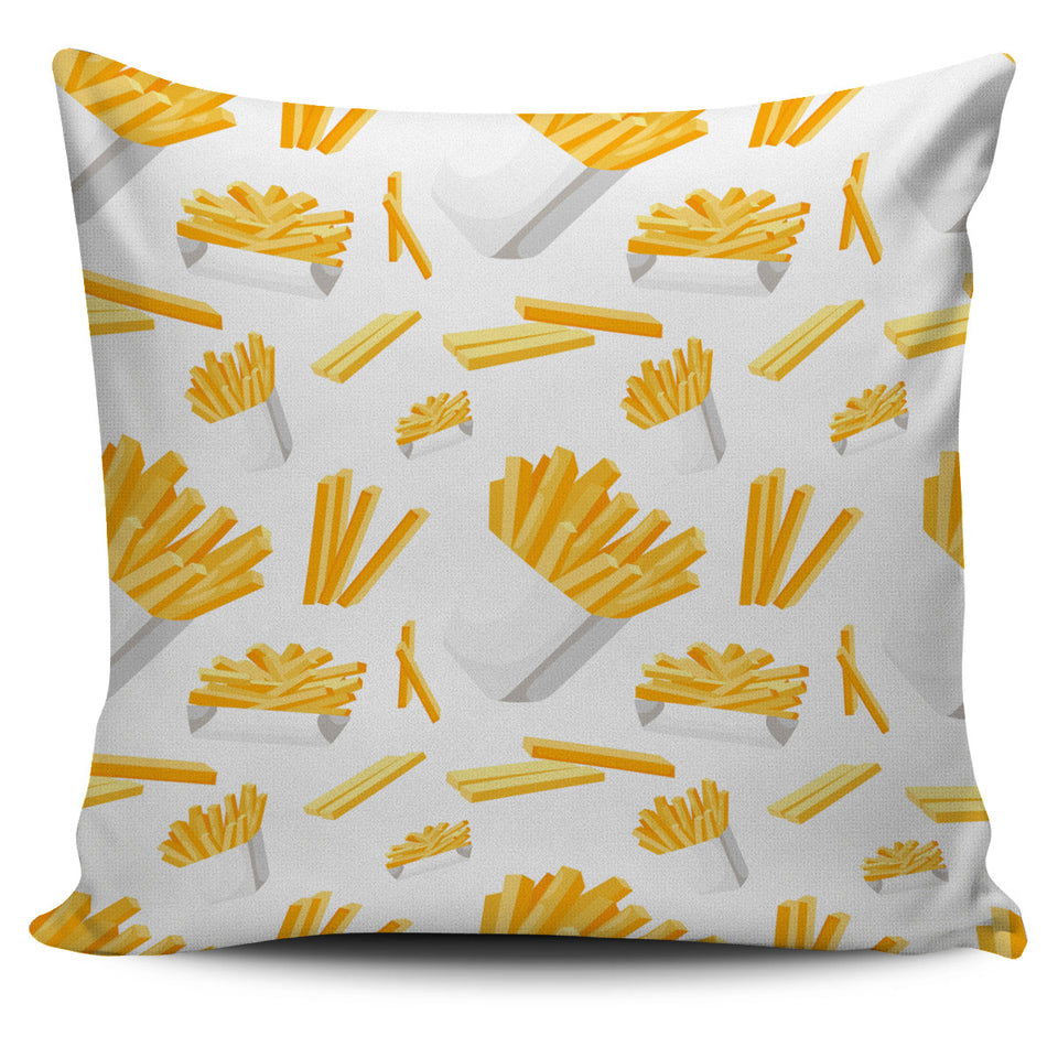 French Fries White Paper Box Pattern Pillow Cover