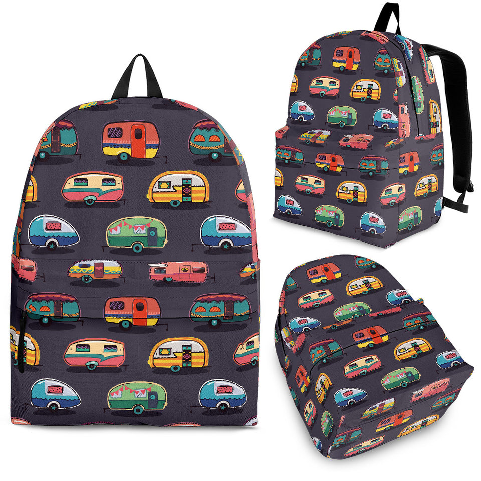 Camper Van Pattern Print Design 02 Backpack