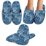 Hand Drawn Sailboat Pattern Slippers