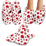 Ladybug Pattern Print Design 04 Slippers