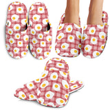 Fried Eggs Pattern Print Design 03 Slippers