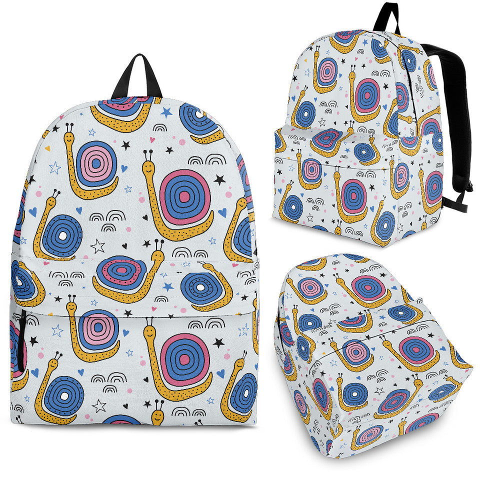 Snail Pattern Print Design 05 Backpack