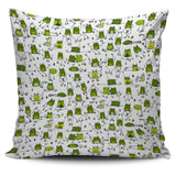 Sketch Funny Frog Pattern Pillow Cover