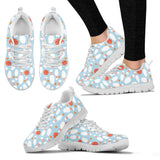 Bowling Ball Bowling Pins Blue Blackground Women'S Sneaker Shoes
