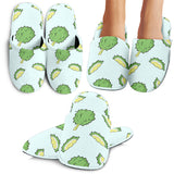 Durian Pattern Blue Background Slippers