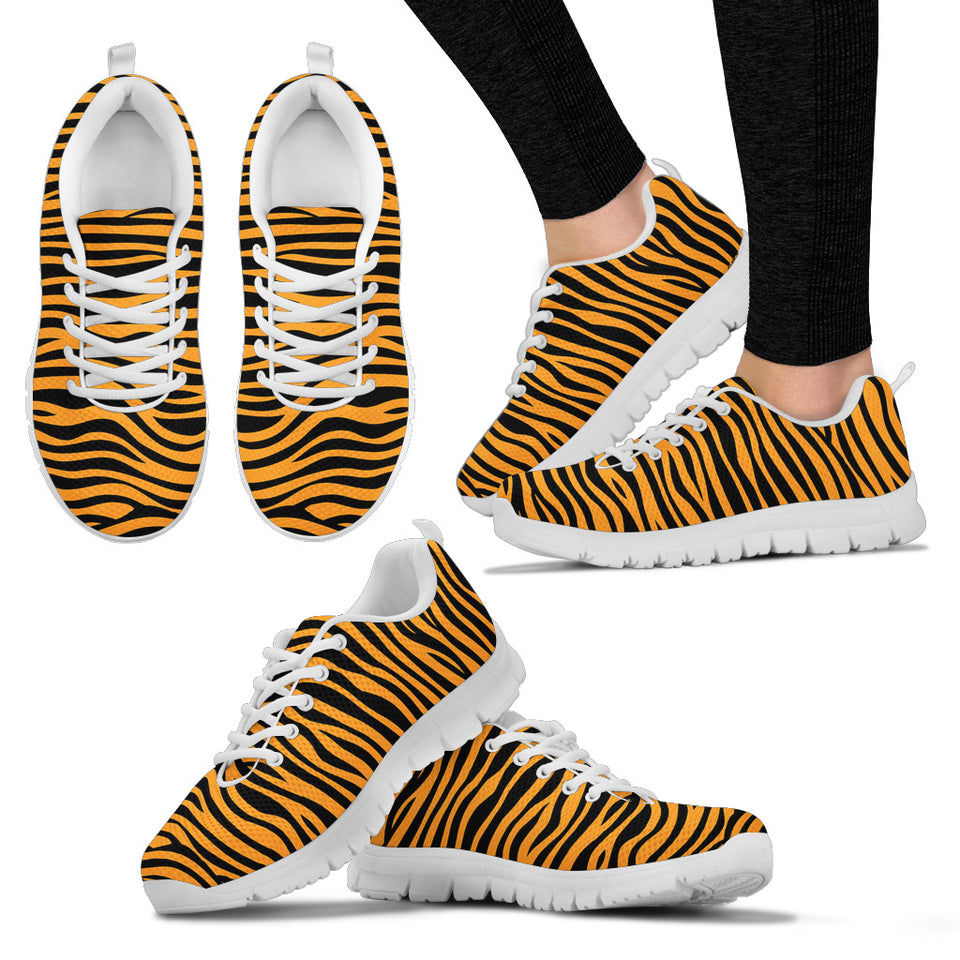 Bengal Tigers Skin Print Pattern Background Women'S Sneaker Shoes