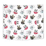 French Bulldog Cup Paw Pattern Wall Tapestry