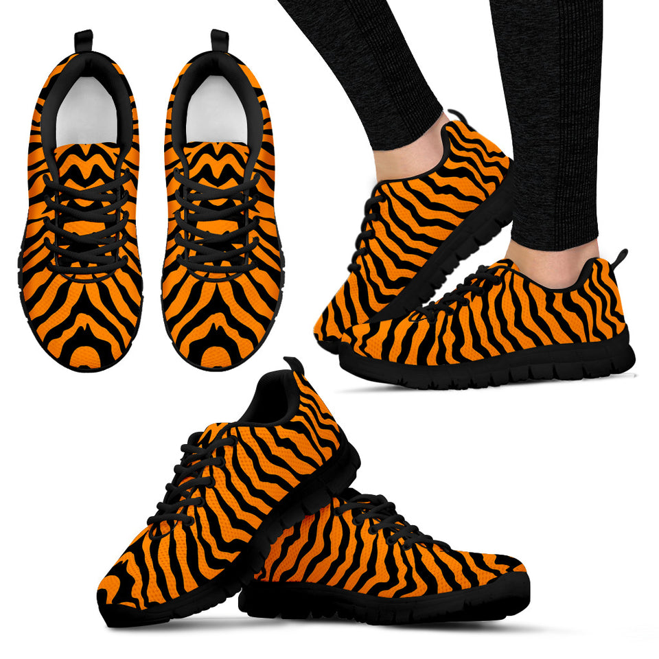 Bengal Tigers Skin Print Pattern Women'S Sneaker Shoes