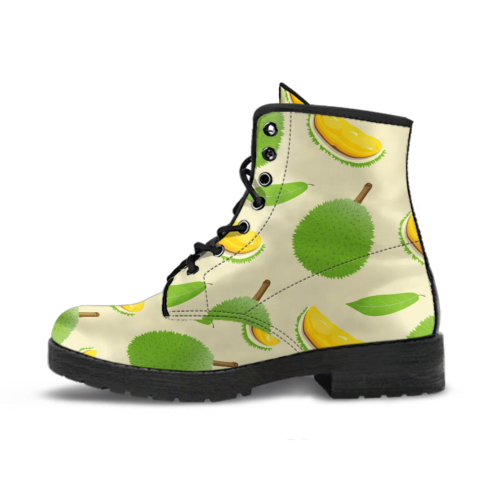Durian Pattern Leather Boots