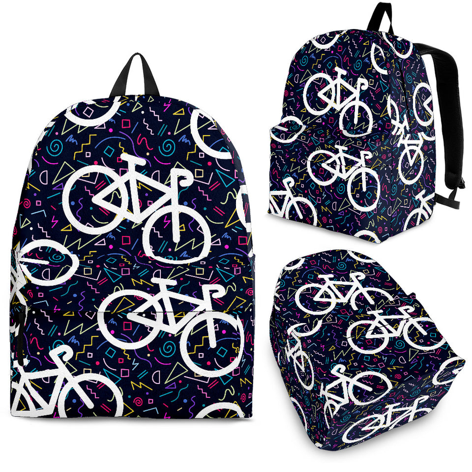 Bicycle Pattern Print Design 03 Backpack