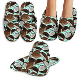 Coconut Pattern Print Design 03 Slippers