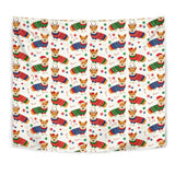 Corgi Christmas Pattern Wall Tapestry