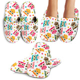 Color Cute Owl Pattern Slippers