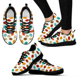Colorful American Football Ball Pattern Women'S Sneaker Shoes