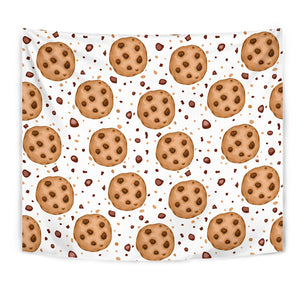 Chocolate Chip Cookie Pattern Wall Tapestry