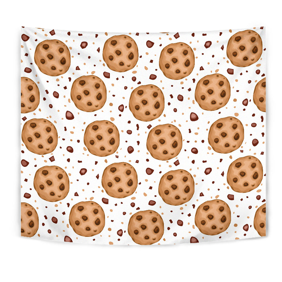 Chocolate Chip Cookie Pattern Wall Tapestry