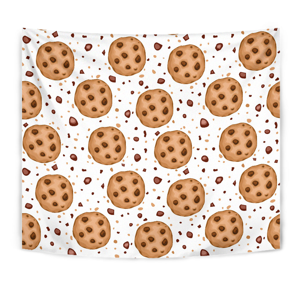 Chocolate Chip Cookie Pattern Wall Tapestry