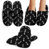 Engine Piston Black Theme Pattern Print Design 03 Slippers